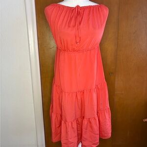 Gianni Bini Coral Off-The-Shoulder Tiered Dress | Size S | Summer Dress